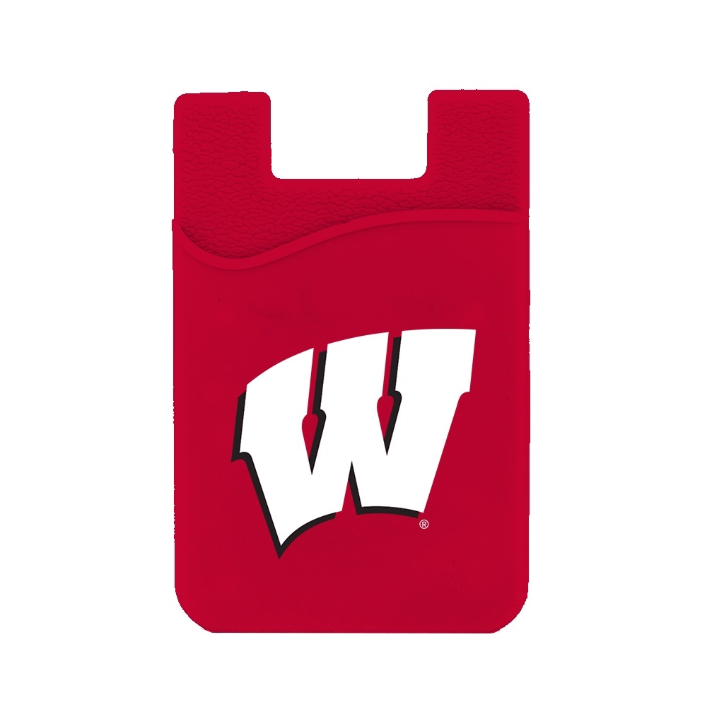 Wisconsin Badgers Silicone Card Keeper Phone Wallet