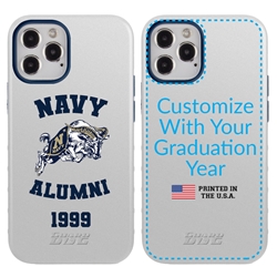 Navy Midshipmen iPhone Paisley Design Clear Case