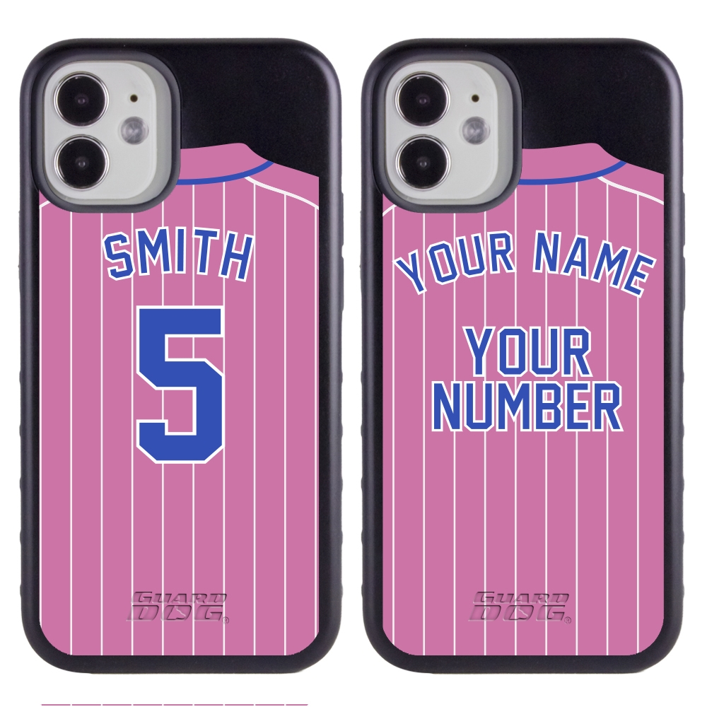 Custom Logo Name Number Pink Pinstripe Baseball Jersey