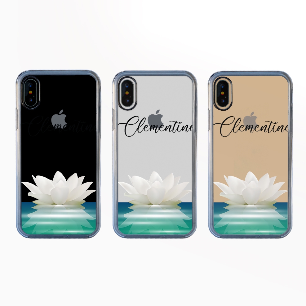 Personalized Spiritual Case For Iphone X Xs Clear Lotus Floating Mobilemars