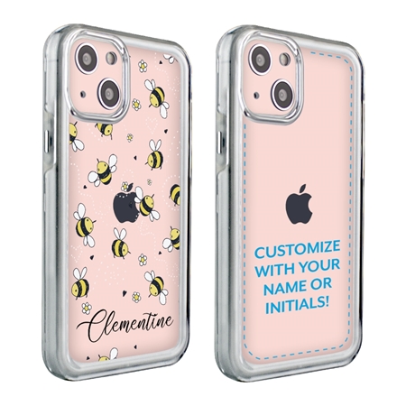 Personalized Insects Case for iPhone 13 – Clear – Love Bees
