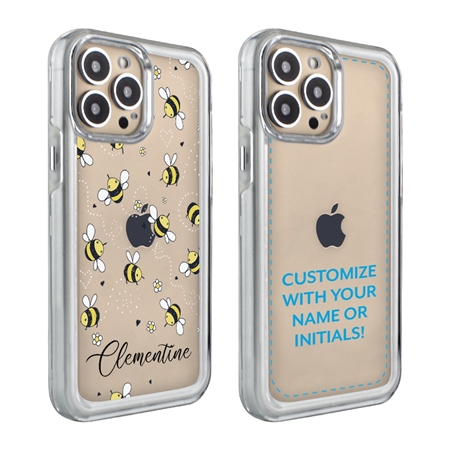 Personalized Insects Case for iPhone 13 Pro – Clear – Love Bees
