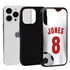 Custom Soccer Jersey Case for iPhone 13 - (Black Case, White Jersey)
