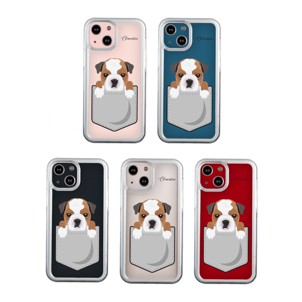 Personalized Pocket Puppy Case for iPhone 13 Mini – Bulldog - MobileMars