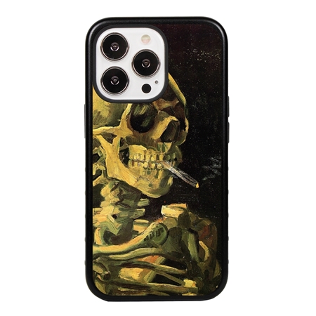 Famous Art Case for iPhone 13 Pro (Van Gogh – Skull with Burning Cigarette) 
