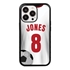 Custom Soccer Jersey Case for iPhone 14 Pro - (Black Case, White Jersey)
