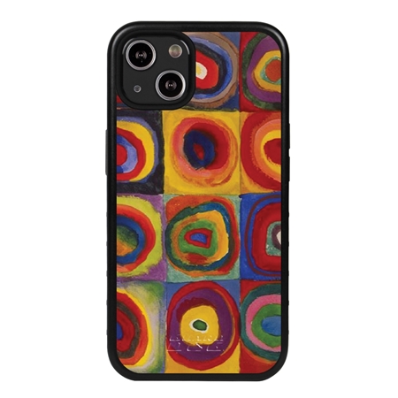 Famous Art Case for iPhone 14 (Kandinsky - Squares with Concentric Rings) 
