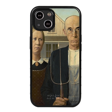 Famous Art Case for iPhone 14 (Wood - American Gothic) 
