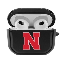 
Nebraska Cornhuskers Black Cover for Apple Airpods (3rd Generation) Case