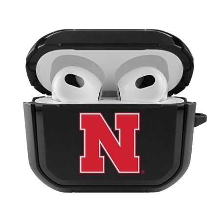 Nebraska Cornhuskers Black Cover for Apple Airpods (3rd Generation) Case
