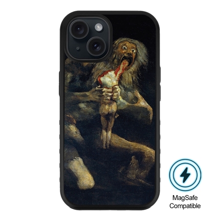 Famous Art MagSafe Case for iPhone 15 (de Goya - Saturno Devouring his Son) 
