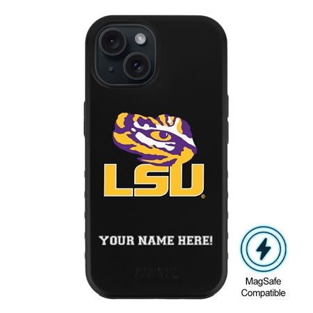 Guard Dog MagSafe LSU Tigers Personalized Case for iPhone 15 Plus 
