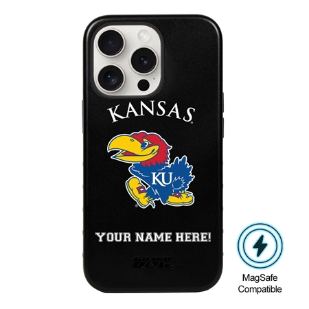 Guard Dog MagSafe Kansas Jayhawks Personalized Case for iPhone 15 Pro Max 
