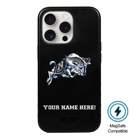 Guard Dog MagSafe Navy Midshipmen Personalized Case for iPhone 15 Pro Max 
